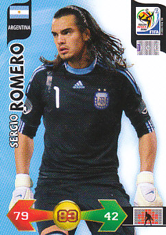 Sergio Romero Argentina Panini 2010 World Cup #6